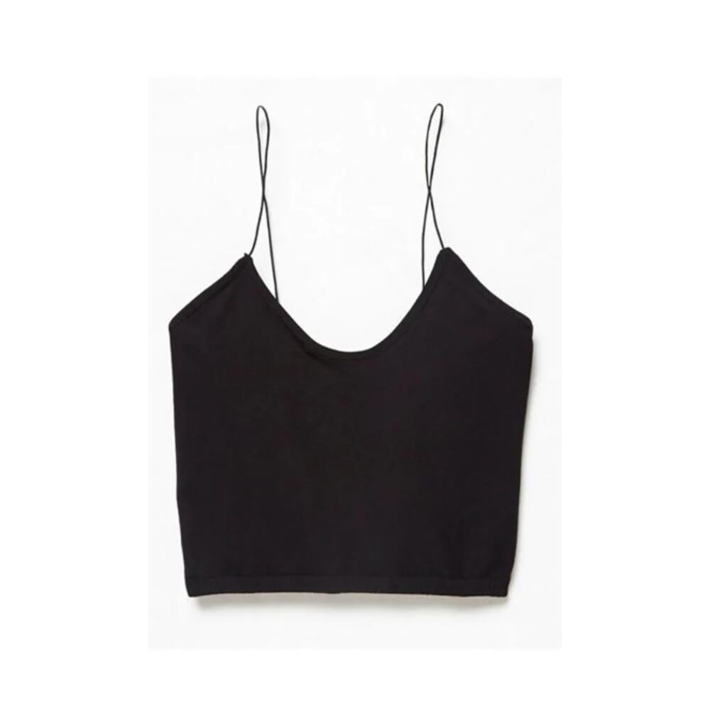 NWT Free People Skinny Strap Seamless Brami in Color Black Size XS/S
